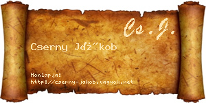 Cserny Jákob névjegykártya